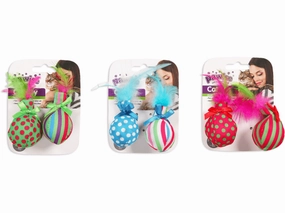 PAWISE Ball & Feather Cat Toy