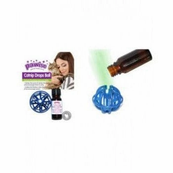PAWISE  Catnip Drops Ball w/10ml cat nip