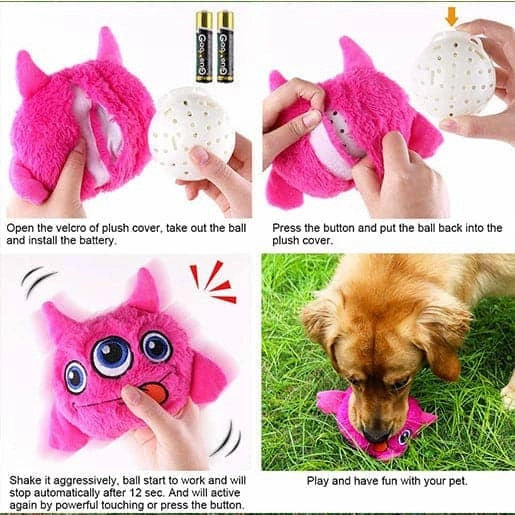Pawsindia Trembling Monster Toy for Dogs (Blue)