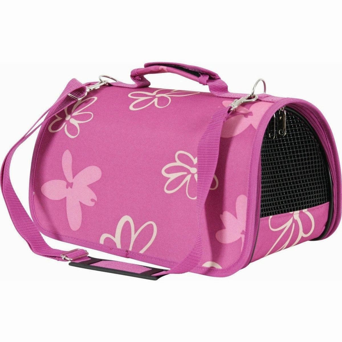 PET CARRIER FLOWER PLUM SMALL