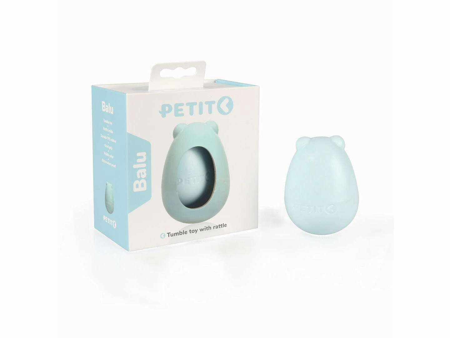 PETIT TUMBLE TOY BALU 8x6x6cm blue