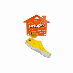 Petopia Tough Cozy Slipper Large Rubber Dog Toy Assorted Colours