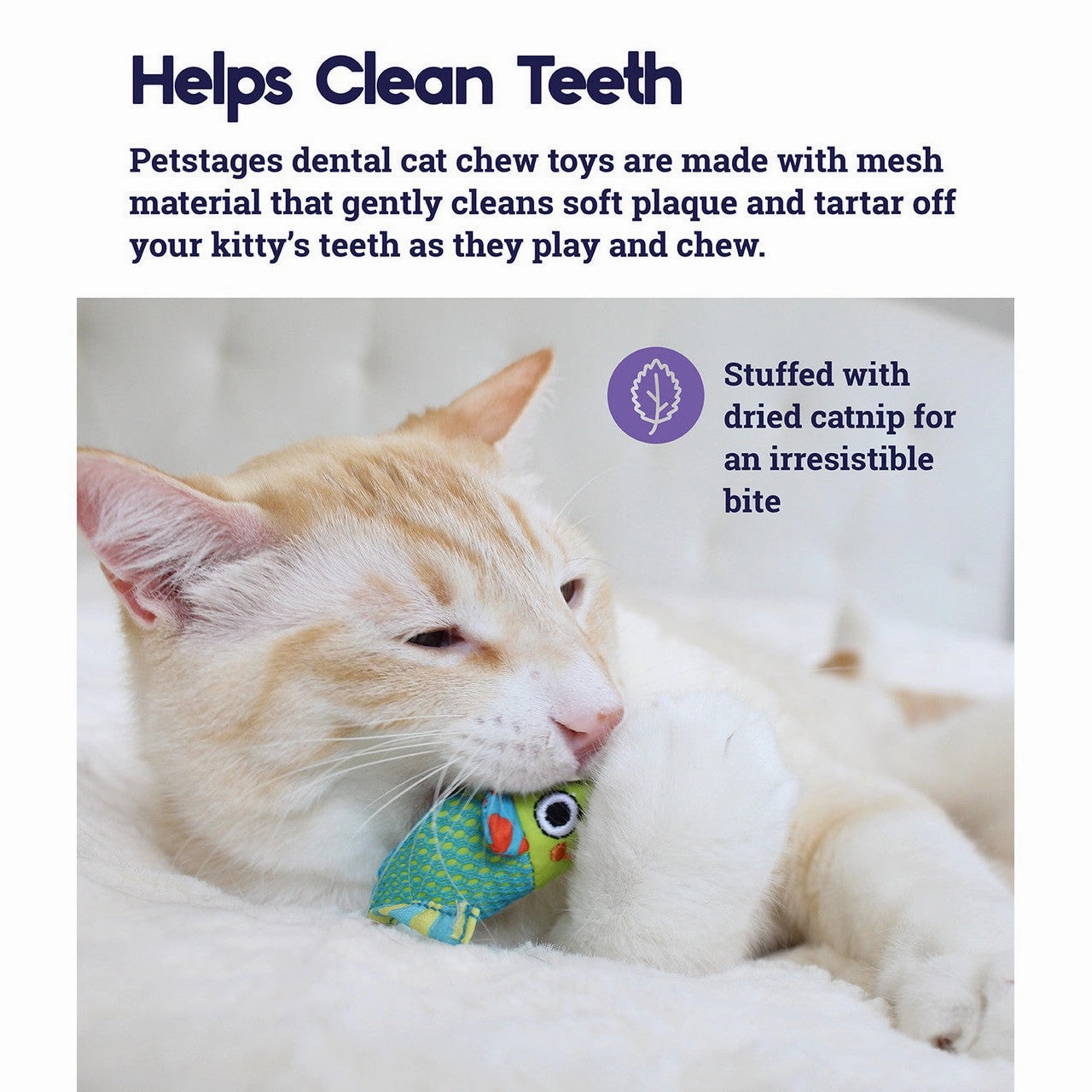 Petstages Catnip Dental Health Mice Toy for Cats 2 Pack