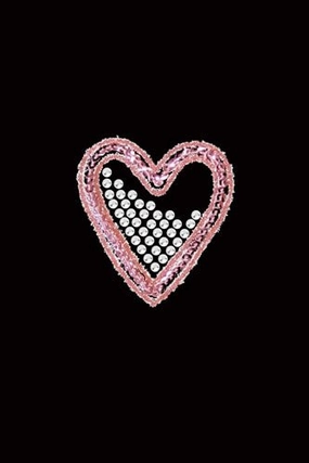 Pink Sequin & Rhinestone Heart Bandana- Many Colors