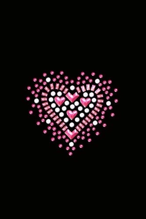 Pink Swarovski Heart Bandana- Many Colors