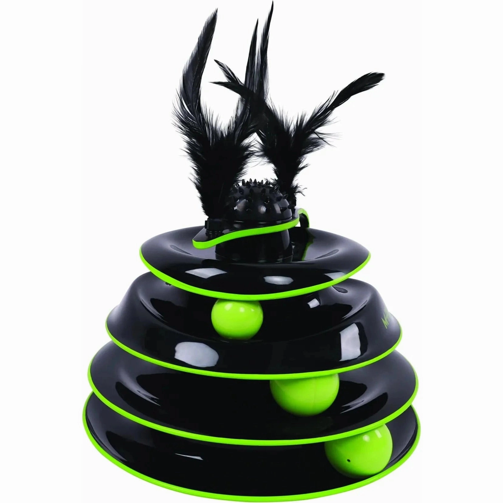 PLAY TOWER Castle Cat Toy Black and green
