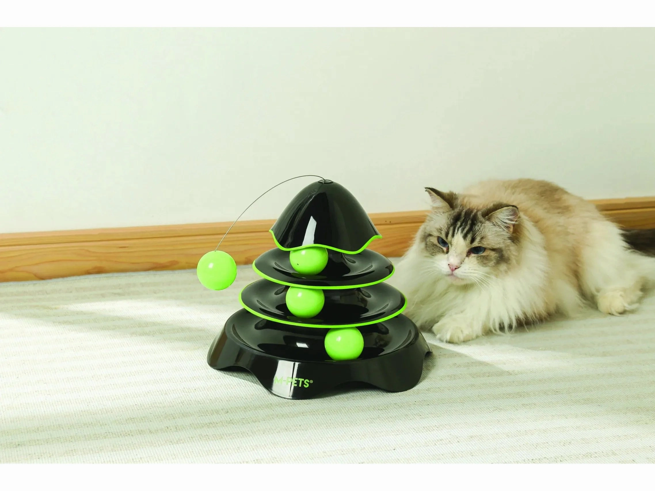 PLAY TOWER Rocket Cat Toy Black and green
