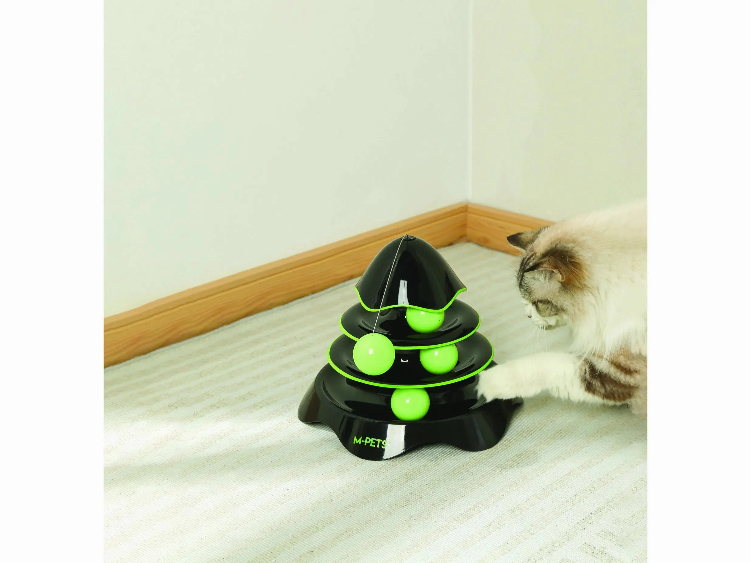 PLAY TOWER Rocket Cat Toy Black and green