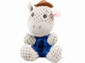 Plush & rubber donkey dispenser 17x11x10cm Multicolour