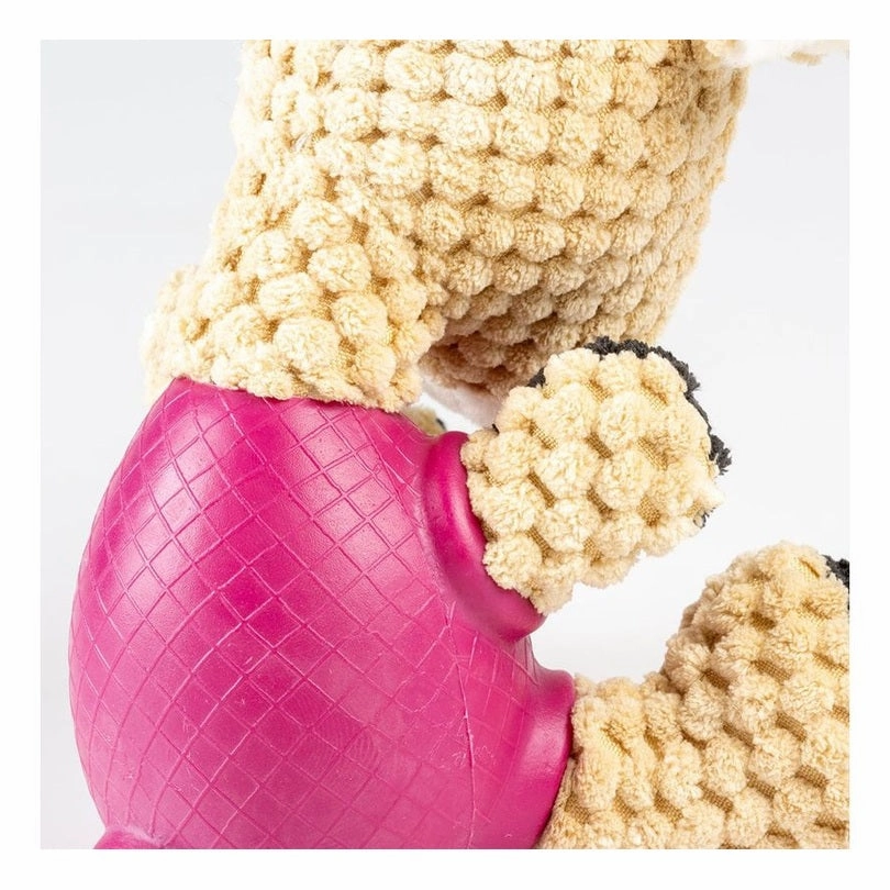 Plush & rubber sheep dispenser 18x12x11cm Multicolour