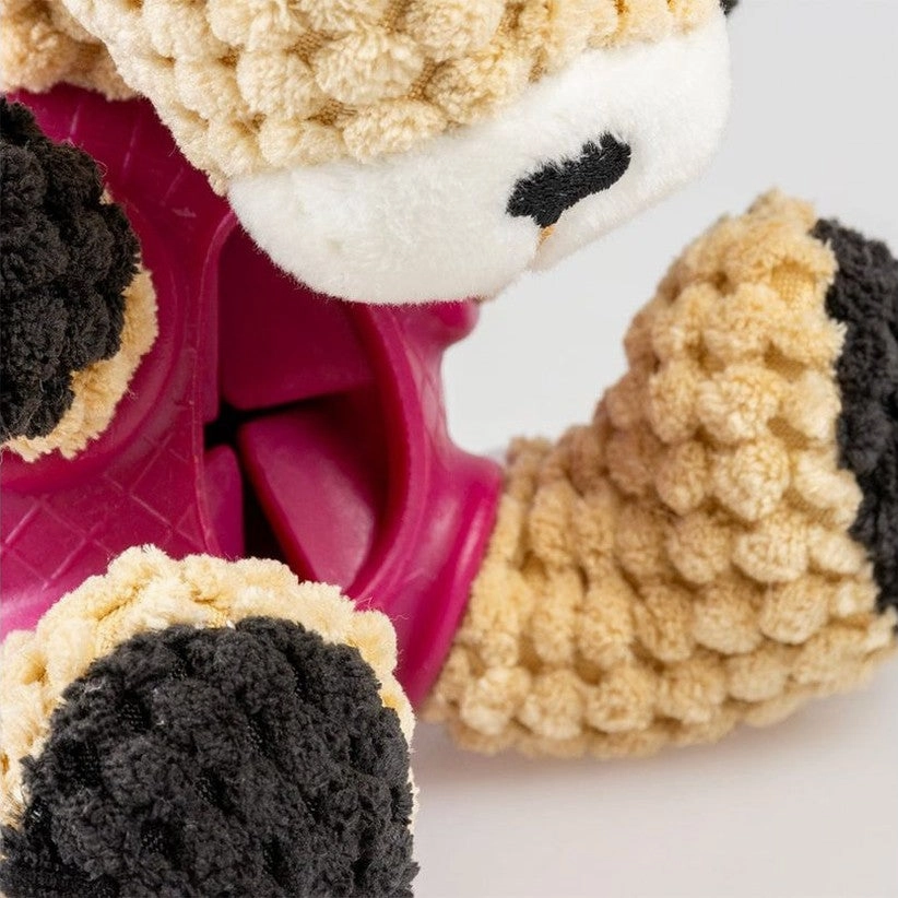 Plush & rubber sheep dispenser 18x12x11cm Multicolour