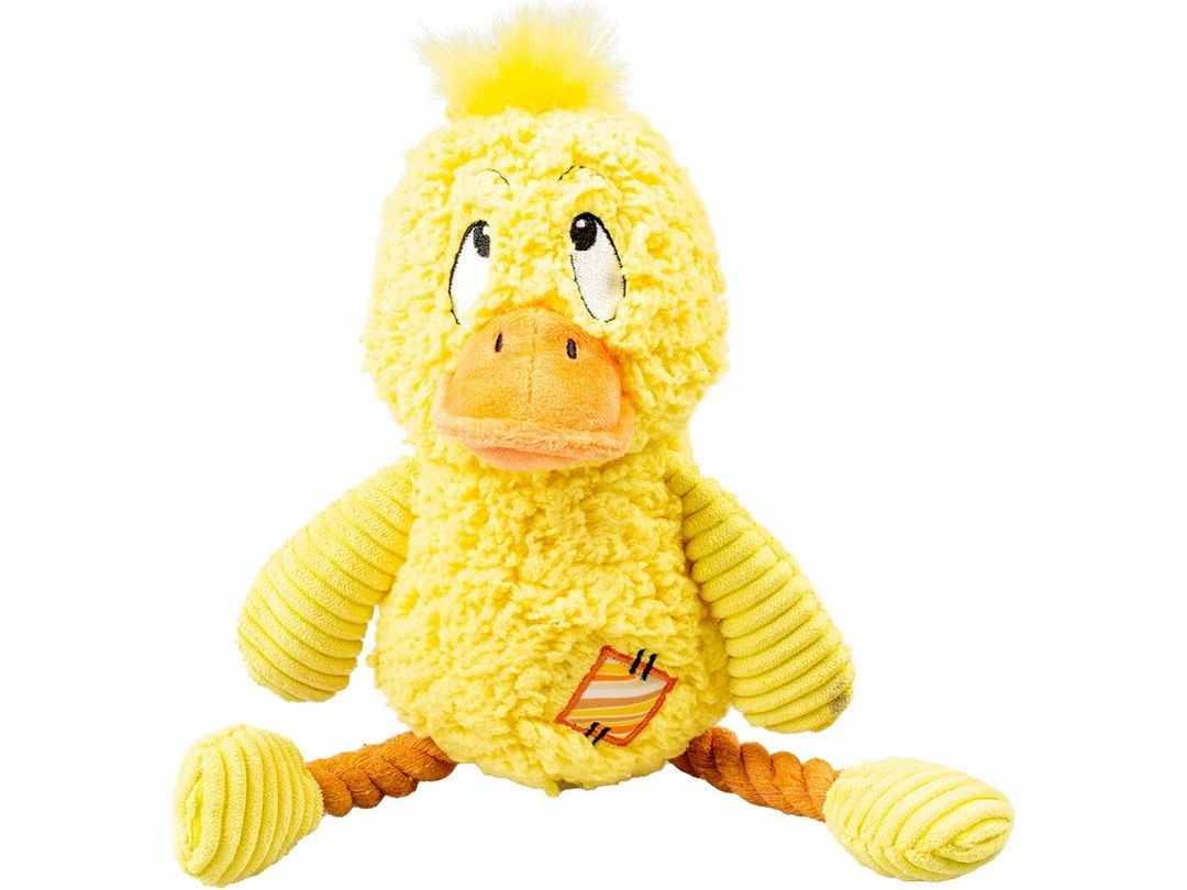PLUSH DUCK SILLY 16x30x11cm yellow