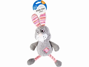 PLUSH RABBIT SILLY 16x39x9cm grey