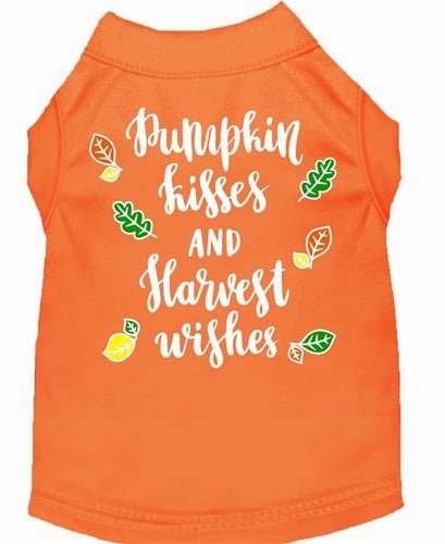 Pumpkin Kisses Screen Print Dog Shirt- in Many Colors