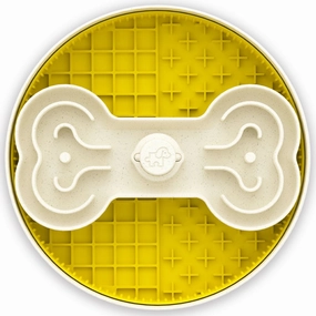 Puzzle Feeder Lick Interactive Dog Bowl (Yellow)