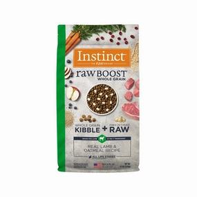 Raw Boost All Life Stages Whole Grain Kibble   Raw Dog Dry Food - Lamb & Oatmeal