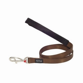 Red Dingo Dog Fixed Plain Lead Brown (20mm x 1.2m)