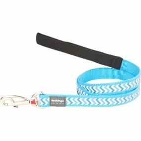 Red Dingo Reflective Ziggy Fixed Length Lead Dog Leash (Turquoise)