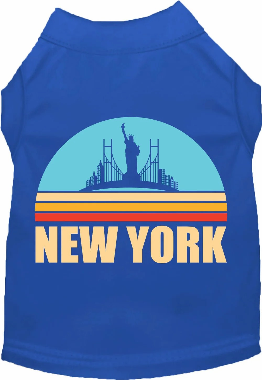 Retro New York Screen Print Dog Shirt in Many Colors