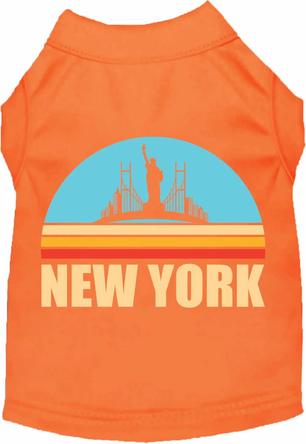 Retro New York Screen Print Dog Shirt in Many Colors