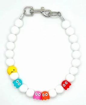 Retro Video Game Collar in White