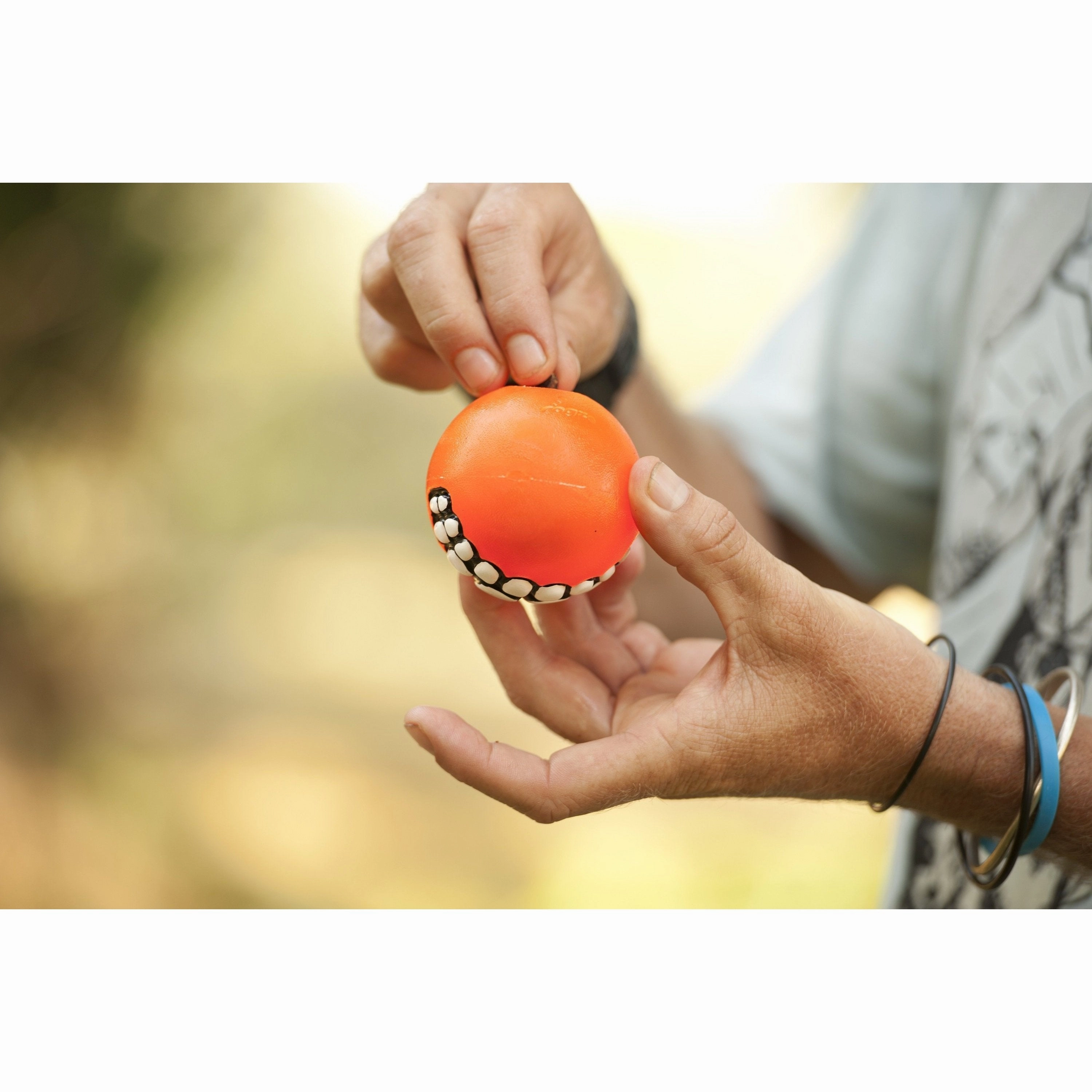 Rogz Grinz Ball Medium Dog Toy Pink