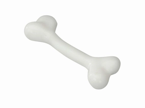 Rubber Bone With Vanilla Flavour M - 17,75CM white