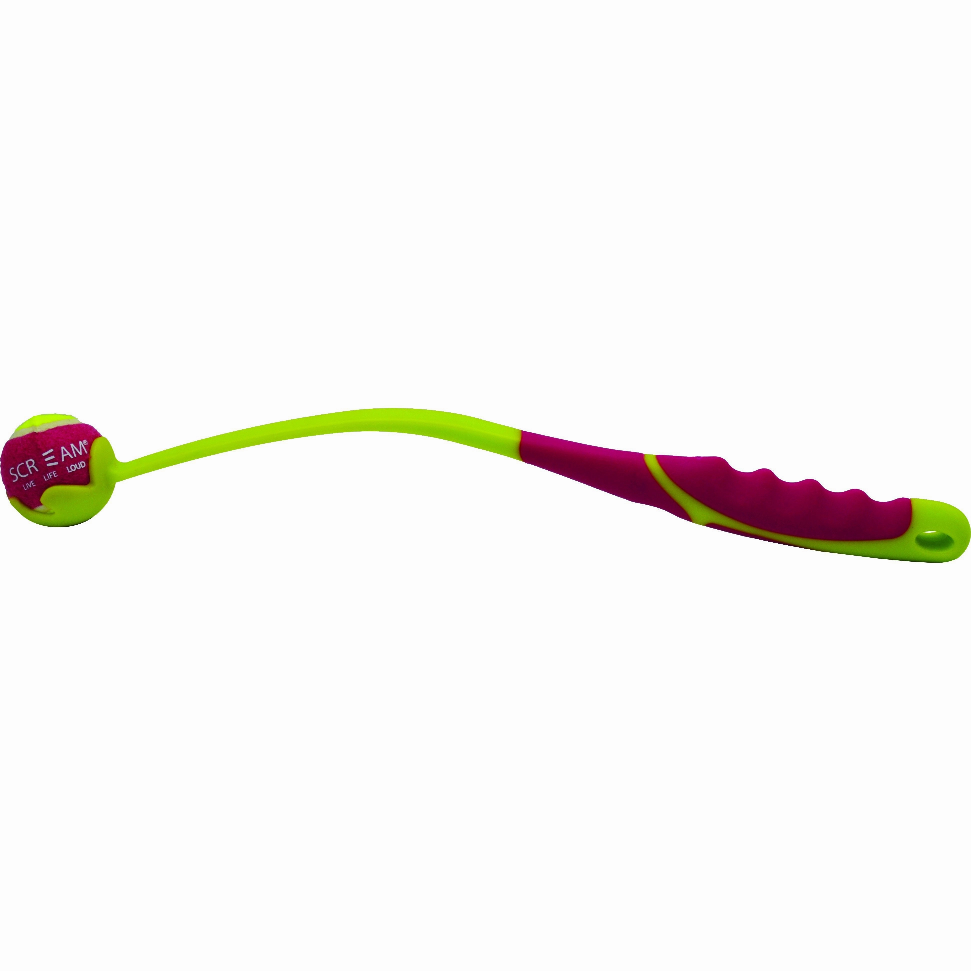 Scream Deluxe Ball Launcher Small Pink and Green Dog Toy ($)($)