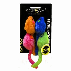 Scream Interactive Mice Cat Toy 4 Pack ($)($)