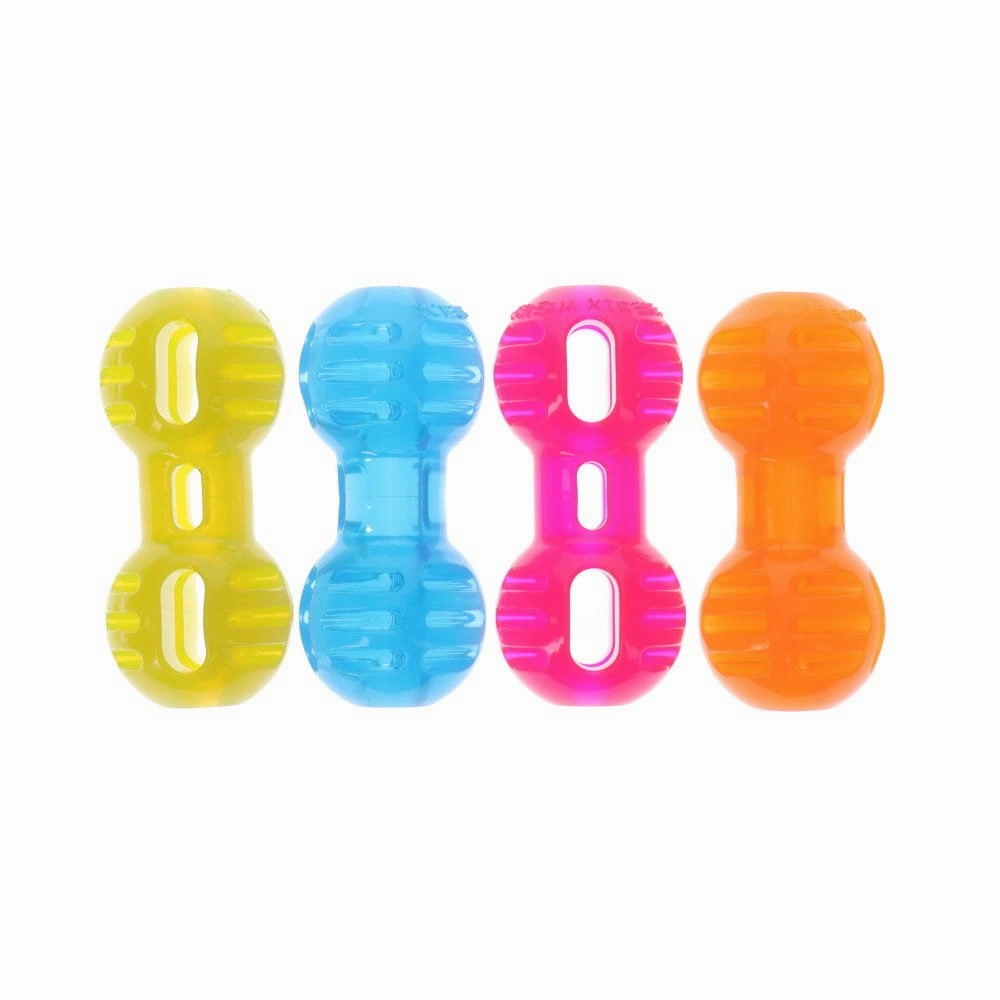 Scream Xtreme Treat Dumbbell Dog Toy Orange Medium/Large ($)($)