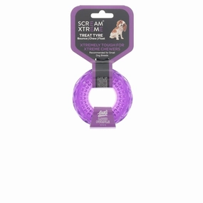 Scream Xtreme Treat Tyre Lavender Scented Dog Toy Small ($)($)