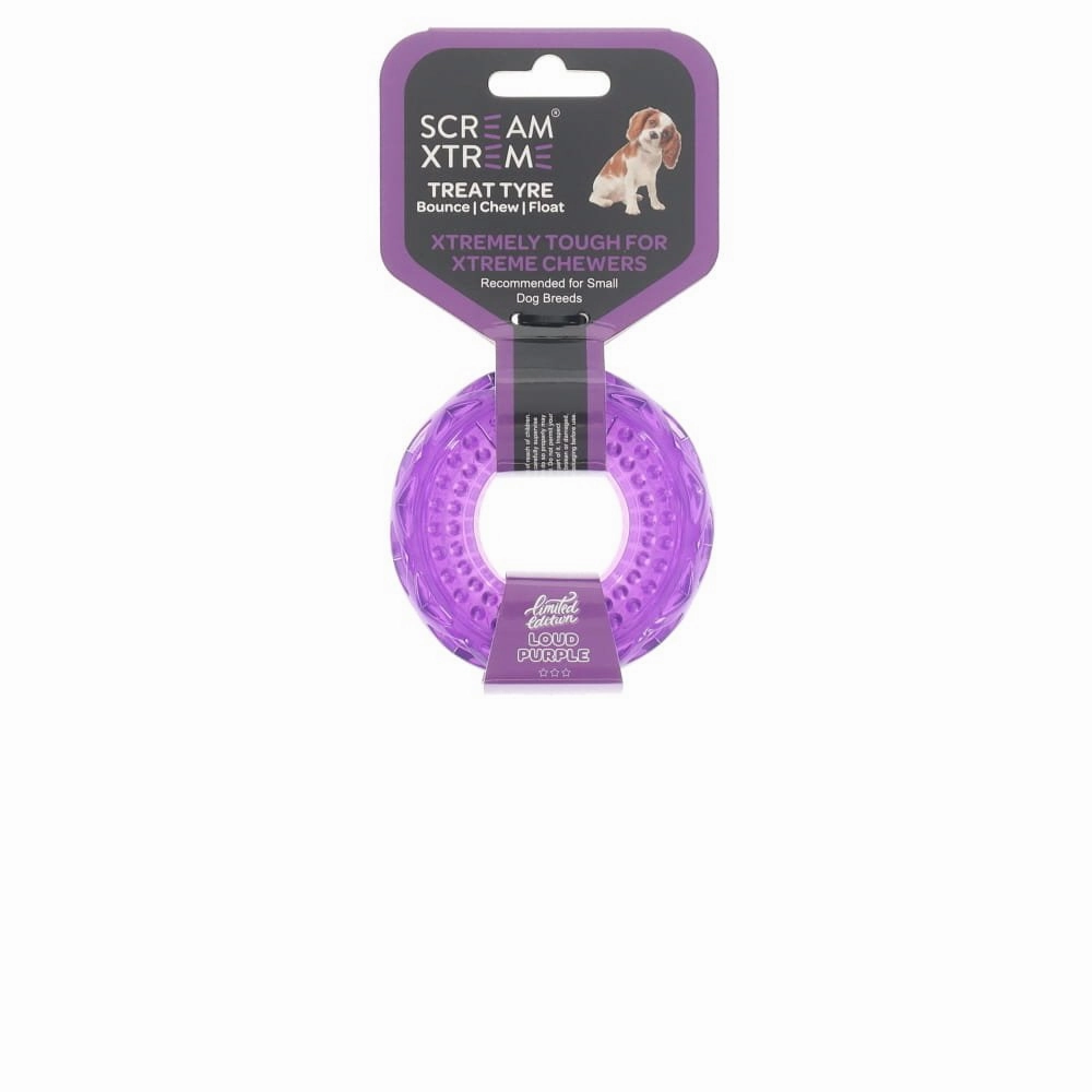 Scream Xtreme Treat Tyre Lavender Scented Dog Toy Small ($)($)