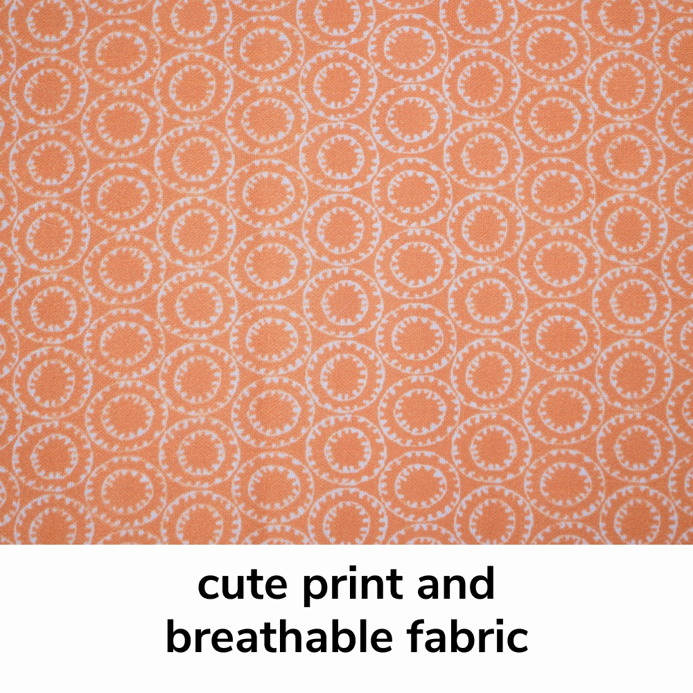 Skatrs Marigold Mandala Printed Dress for Dogs and Cats (Orange)