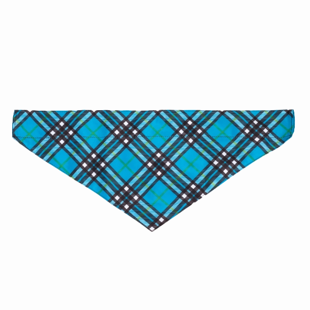 Slide-On Bandana | Bias Plaid Blue