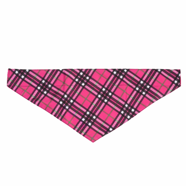 Slide-On Bandana | Bias Plaid Pink