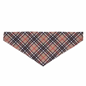 Slide-On Bandana | Bias Plaid Tan