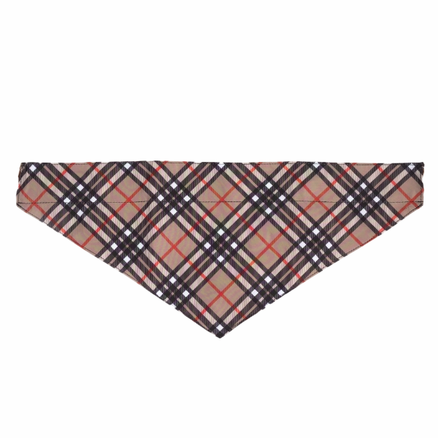 Slide-On Bandana | Bias Plaid Tan