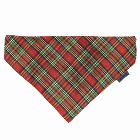 Slide-On Bandana | Red Lurex Plaid