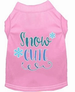 Snow Cute Screen Print Dog Shirt- in Many Colors