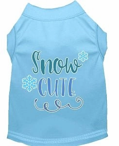 Snow Cute Screen Print Dog Shirt- in Many Colors