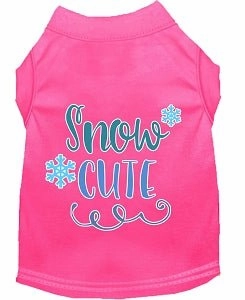 Snow Cute Screen Print Dog Shirt- in Many Colors