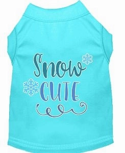 Snow Cute Screen Print Dog Shirt- in Many Colors
