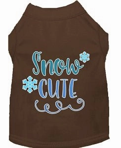 Snow Cute Screen Print Dog Shirt- in Many Colors