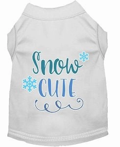 Snow Cute Screen Print Dog Shirt- in Many Colors