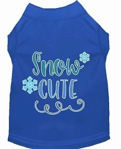 Snow Cute Screen Print Dog Shirt- in Many Colors