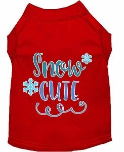 Snow Cute Screen Print Dog Shirt- in Many Colors