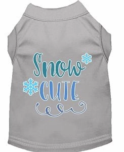 Snow Cute Screen Print Dog Shirt- in Many Colors