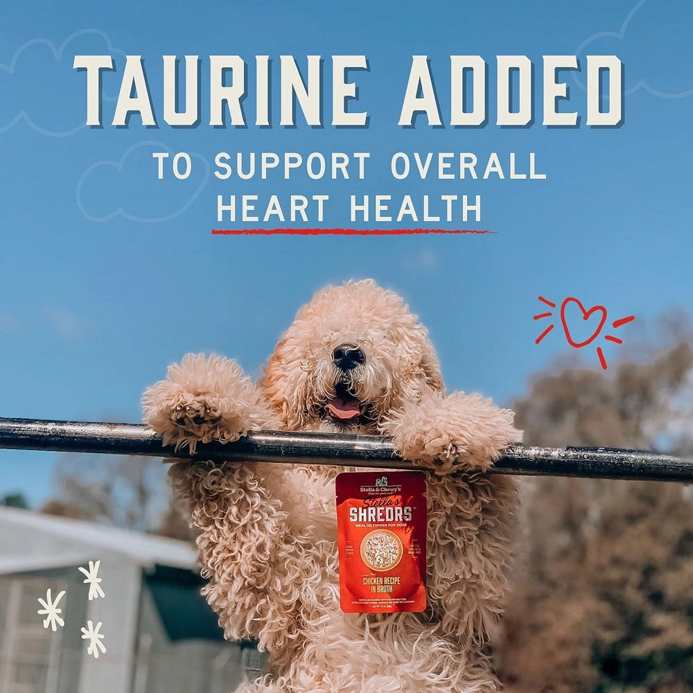 Stella's Shredrs Chicken & Turkey Recipe in Broth Dog Pouch