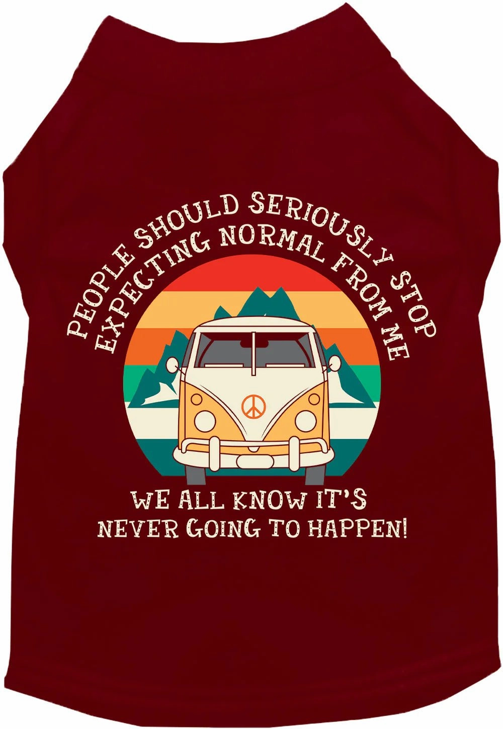 Stop Expecting Normal Vanlife Screen Print Dog Shirt in Many Colors