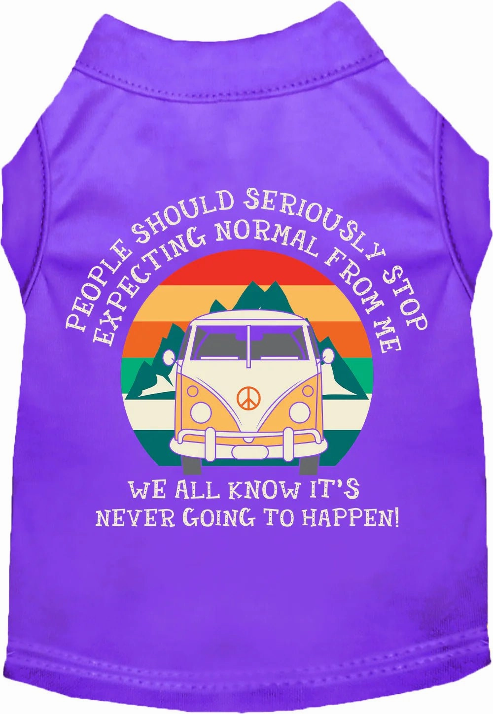 Stop Expecting Normal Vanlife Screen Print Dog Shirt in Many Colors